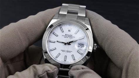 rolex date just 41 white|rolex datejust 41 ref 126300.